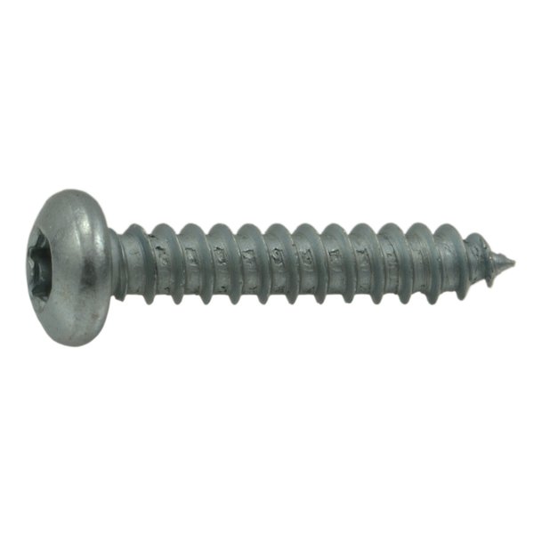 Midwest Fastener Sheet Metal Screw, #4 x 5/8 in, Zinc Plated Steel Pan Head Torx Drive, 35 PK 37049